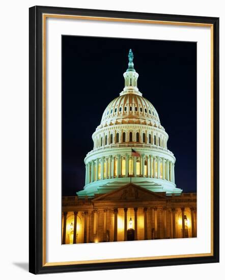 U.S. Capitol at Night-Joseph Sohm-Framed Photographic Print