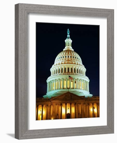 U.S. Capitol at Night-Joseph Sohm-Framed Photographic Print