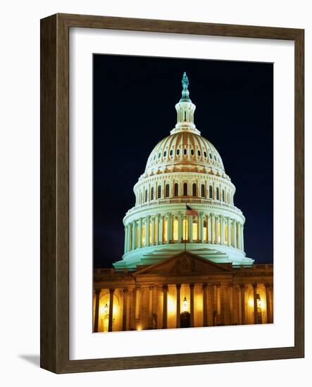 U.S. Capitol at Night-Joseph Sohm-Framed Photographic Print