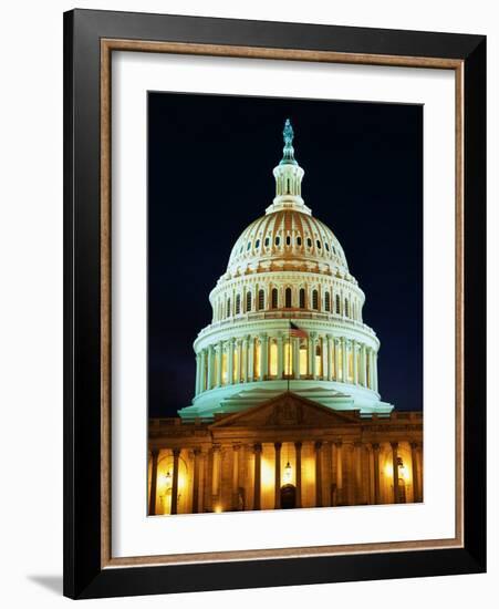 U.S. Capitol at Night-Joseph Sohm-Framed Photographic Print