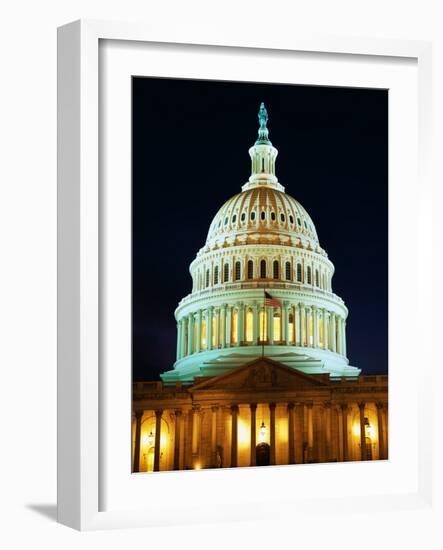 U.S. Capitol at Night-Joseph Sohm-Framed Photographic Print