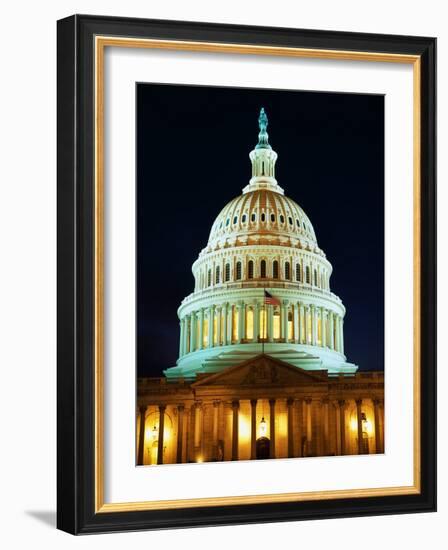 U.S. Capitol at Night-Joseph Sohm-Framed Photographic Print