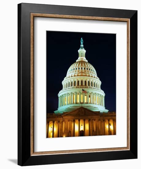 U.S. Capitol at Night-Joseph Sohm-Framed Photographic Print