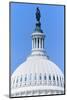 "U.S. Capitol Dome and ""Statue of Freedom"" with Indian Headdress overlooks Washington D.C."-null-Mounted Photographic Print