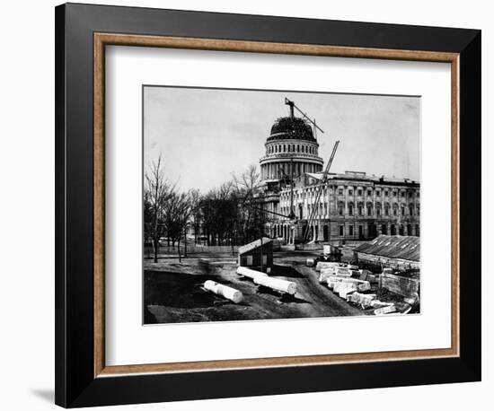 U. S. Capitol Under Construction-null-Framed Photographic Print