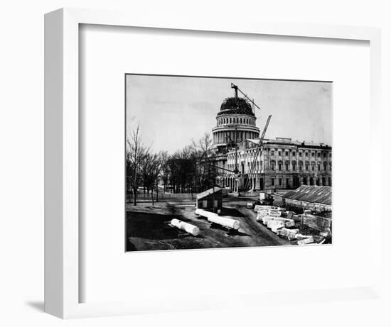 U. S. Capitol Under Construction-null-Framed Photographic Print