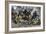 U.S. Cavalry Attacking a Sioux Indian Village, c.1800-null-Framed Giclee Print