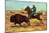 U.S. Cavalry Hunting Buffalo-Charles Shreyvogel-Mounted Art Print