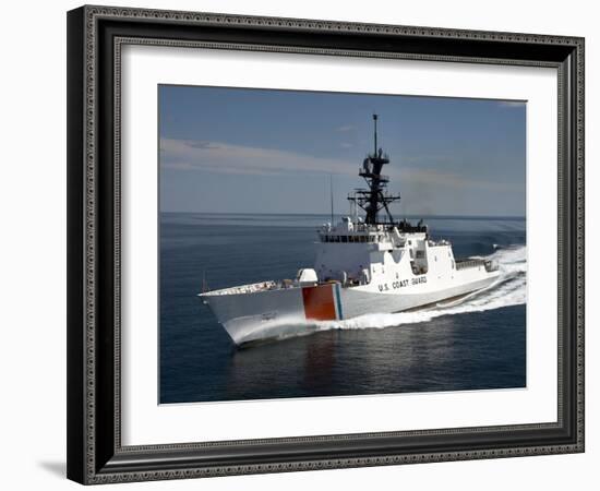 U.S. Coast Guard Cutter Waesche in the Navigates the Gulf of Mexico-Stocktrek Images-Framed Photographic Print