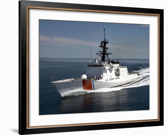 U.S. Coast Guard Cutter Waesche in the Navigates the Gulf of Mexico-Stocktrek Images-Framed Photographic Print