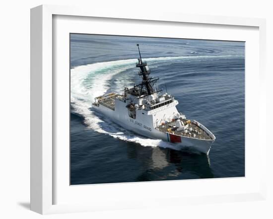 U.S. Coast Guard Cutter Waesche in the Navigates the Gulf of Mexico-Stocktrek Images-Framed Photographic Print