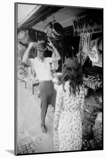 U.S Cpl. James C. Farley of Yankee Papa 13 Trying on Bush Hats, Danang, Vietnam 1965-Larry Burrows-Mounted Photographic Print