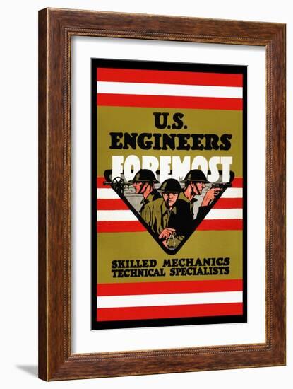 U.S. Engineers Foremost-Charles Buckles Falls-Framed Art Print