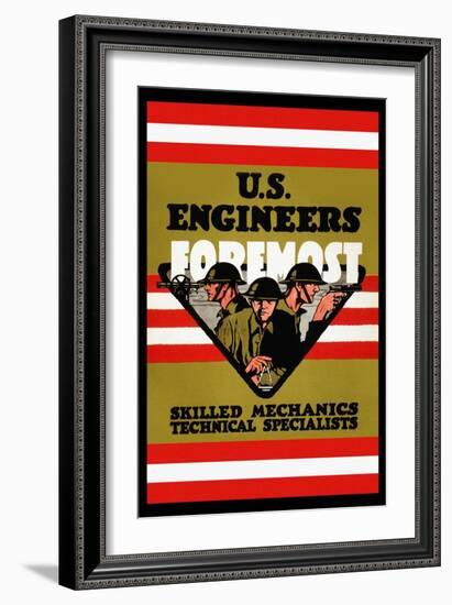 U.S. Engineers Foremost-Charles Buckles Falls-Framed Art Print