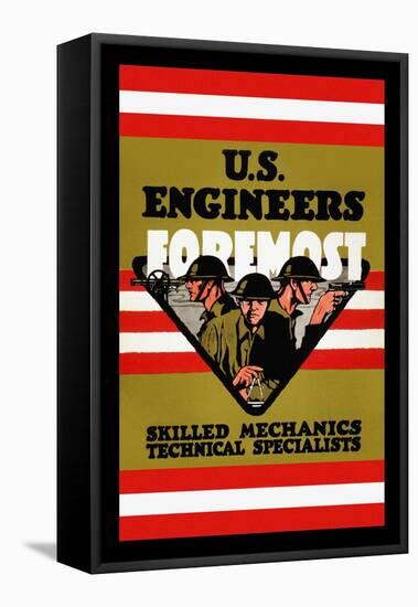 U.S. Engineers Foremost-Charles Buckles Falls-Framed Stretched Canvas