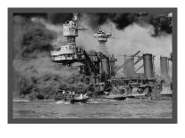 The Uss West Virginia at Pearl Harbor-U.S. Gov'T Navy-Framed Stretched Canvas