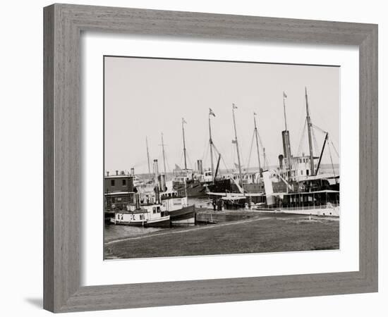 U.S. Government Fleet at Sault Ste. Marie, Mich.-null-Framed Photo