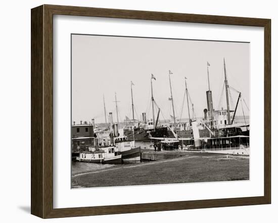 U.S. Government Fleet at Sault Ste. Marie, Mich.-null-Framed Photo