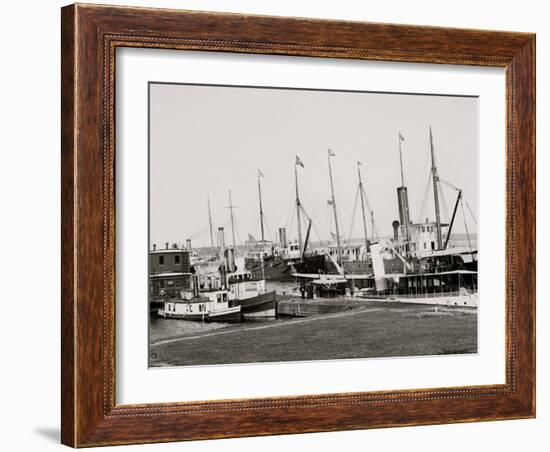U.S. Government Fleet at Sault Ste. Marie, Mich.-null-Framed Photo