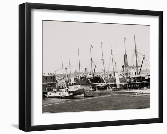 U.S. Government Fleet at Sault Ste. Marie, Mich.-null-Framed Photo