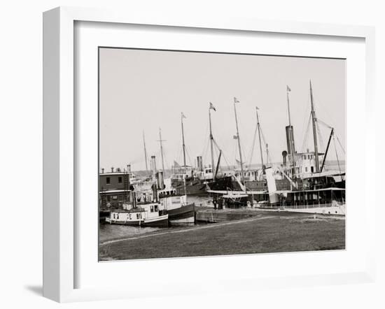 U.S. Government Fleet at Sault Ste. Marie, Mich.-null-Framed Photo