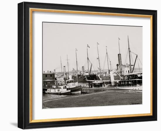 U.S. Government Fleet at Sault Ste. Marie, Mich.-null-Framed Photo