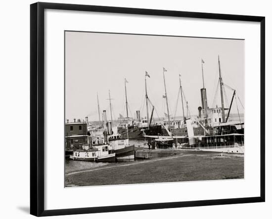 U.S. Government Fleet at Sault Ste. Marie, Mich.-null-Framed Photo