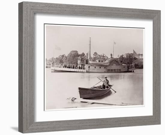 U.S. Gunboat, 1861-65-Timothy O'Sullivan-Framed Giclee Print