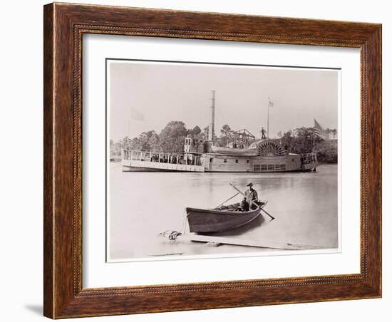 U.S. Gunboat, 1861-65-Timothy O'Sullivan-Framed Giclee Print