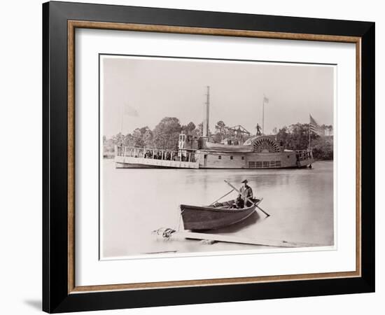 U.S. Gunboat, 1861-65-Timothy O'Sullivan-Framed Giclee Print