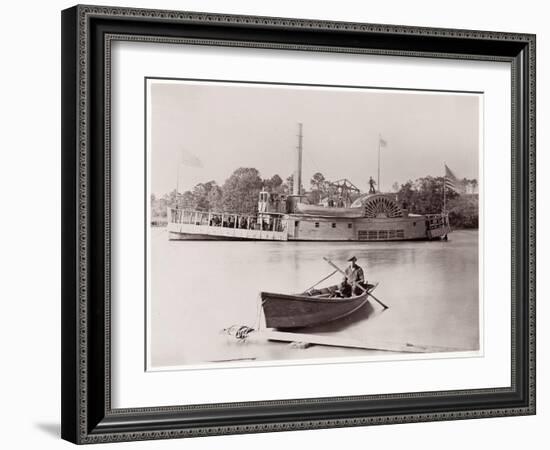 U.S. Gunboat, 1861-65-Timothy O'Sullivan-Framed Giclee Print