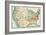 U.S. Map Showing Seceeding States by Date, American Civil War, c.1861-null-Framed Giclee Print