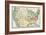 U.S. Map Showing Seceeding States by Date, American Civil War, c.1861-null-Framed Giclee Print