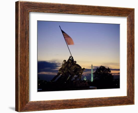 U.S. Marine Corps War Memorial Arlington National Cemetery Arlington Virginia, USA-null-Framed Photographic Print