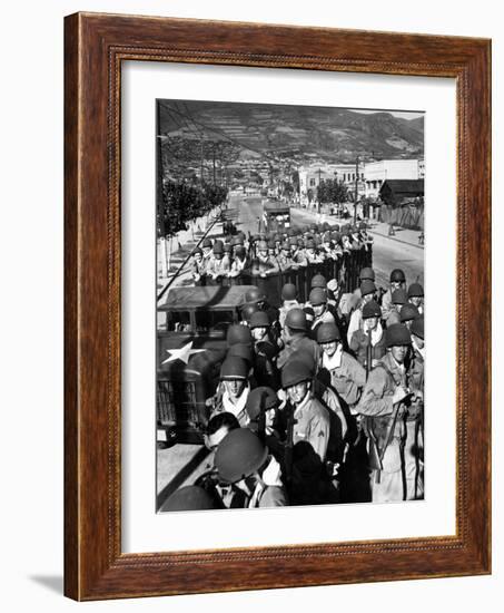 U.S. Marine Troops Arrive at the Supply Port of Busan, South Korea-Stocktrek Images-Framed Photographic Print