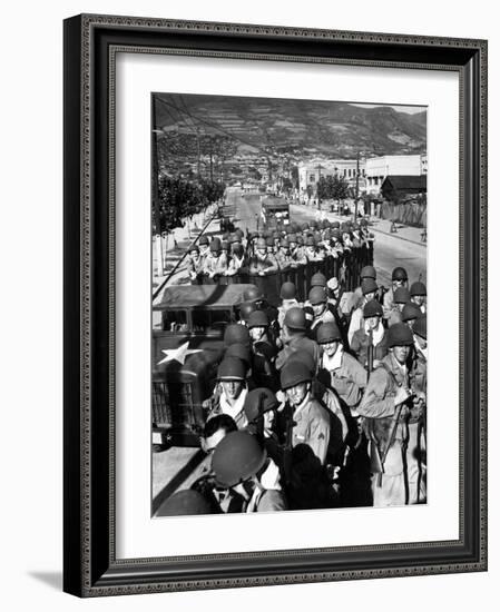 U.S. Marine Troops Arrive at the Supply Port of Busan, South Korea-Stocktrek Images-Framed Photographic Print