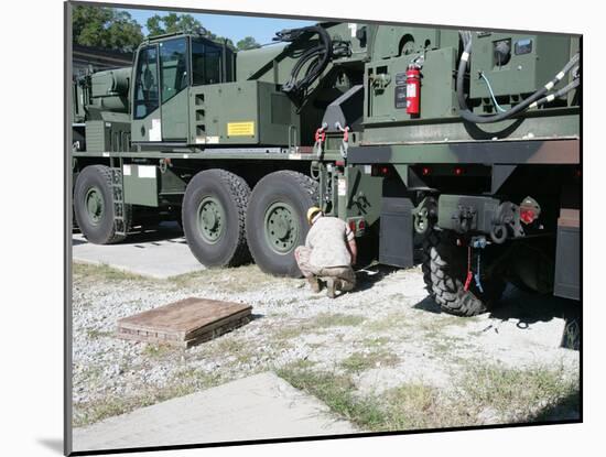 U.S. Marine Works On a Kalmar Rough Terrain Vehicle-Stocktrek Images-Mounted Photographic Print