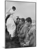 U.S. Marines and a Chaplain Celebrate Catholic Communion During the Battle of Iwo Jima-null-Mounted Photo