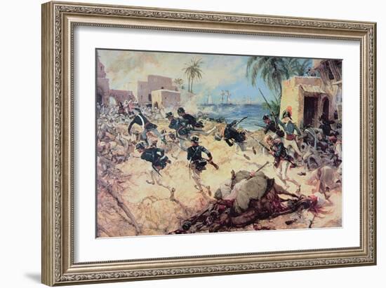 U.S. Marines Capture the Barbary Pirate Fortress at Derna, Tripoli, 27th April 1805-C.h. Waterhouse-Framed Giclee Print