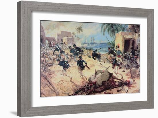 U.S. Marines Capture the Barbary Pirate Fortress at Derna, Tripoli, 27th April 1805-C.h. Waterhouse-Framed Giclee Print