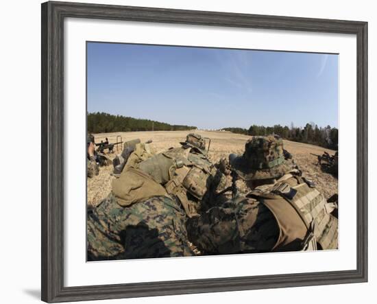 U.S. Marines Participate in a known Distance Sniper Training Course-Stocktrek Images-Framed Photographic Print