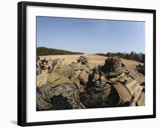 U.S. Marines Participate in a known Distance Sniper Training Course-Stocktrek Images-Framed Photographic Print