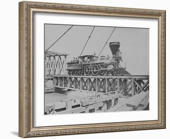 U.S. Military Railroad Engine During the American Civil War-Stocktrek Images-Framed Photographic Print