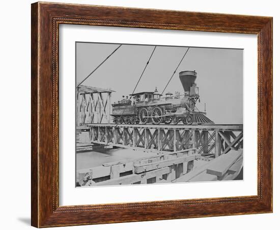 U.S. Military Railroad Engine During the American Civil War-Stocktrek Images-Framed Photographic Print