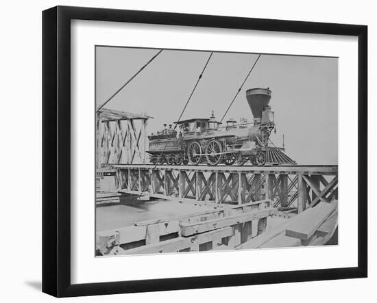 U.S. Military Railroad Engine During the American Civil War-Stocktrek Images-Framed Photographic Print