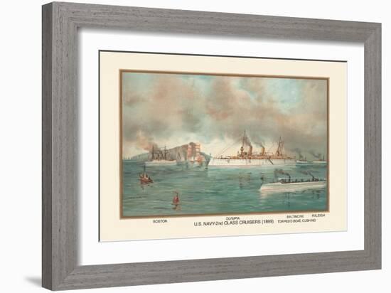 U.S. Navy 2nd Class Cruisers, 1899-Werner-Framed Art Print