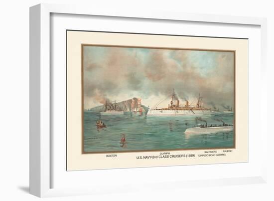 U.S. Navy 2nd Class Cruisers, 1899-Werner-Framed Art Print