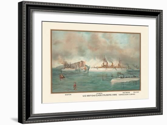 U.S. Navy 2nd Class Cruisers, 1899-Werner-Framed Art Print