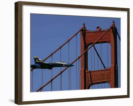 U.S. Navy Blue Angel Flight Demonstration Left Slot Pilot-null-Framed Photographic Print