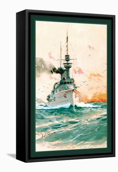 U.S. Navy: Determination-Willy Stower-Framed Stretched Canvas